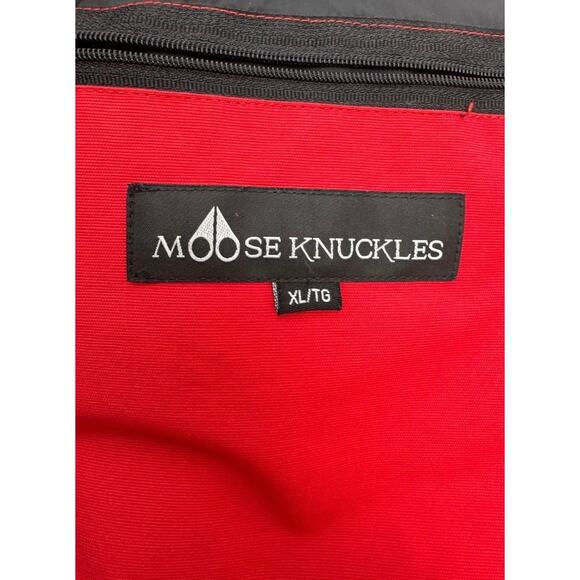 Men's Moose Knuckles Red Puffer Down Jacket With Detachable Fur Hood Size XL - Picture 3 of 16